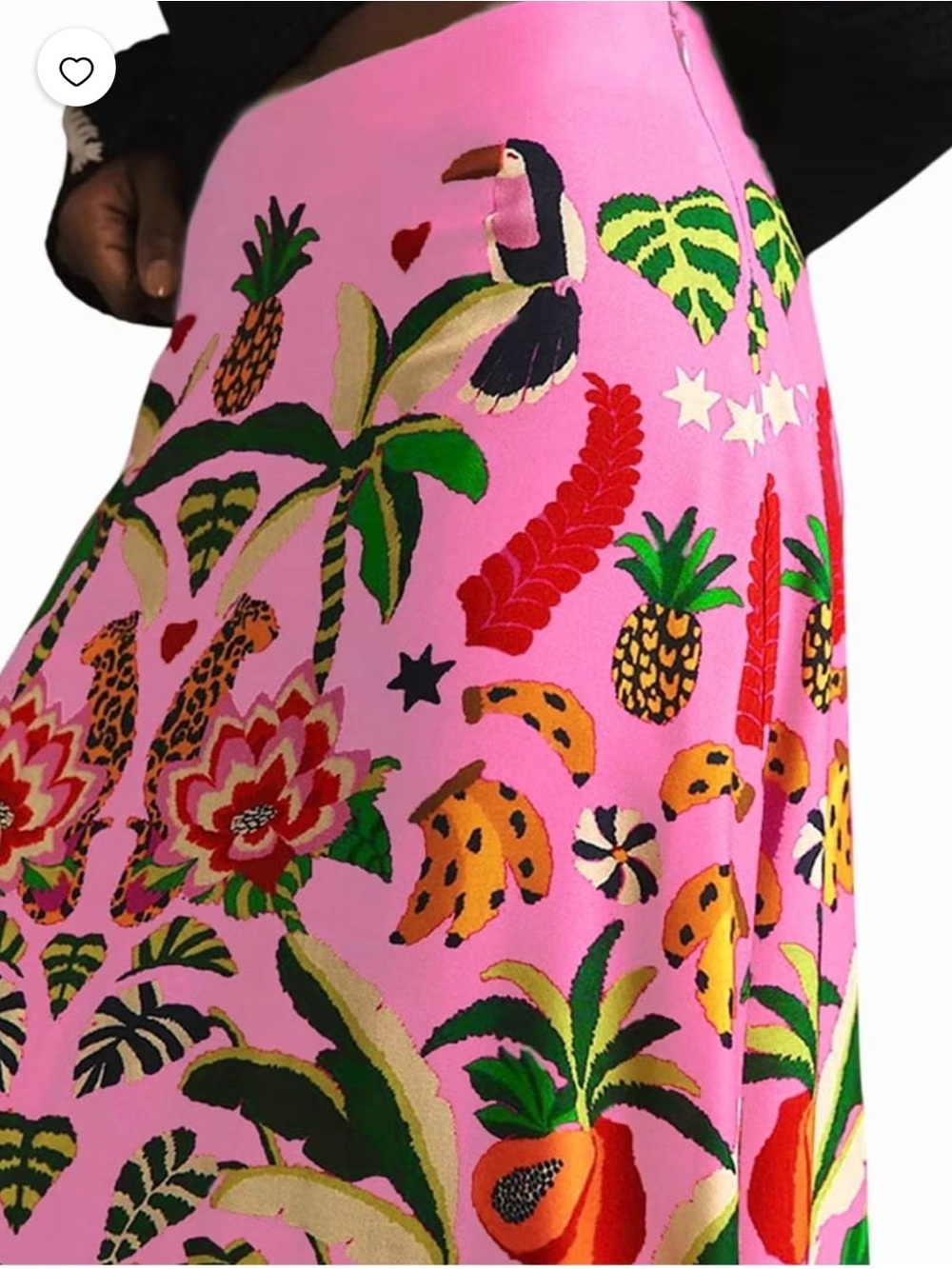 FARM Rio Pink Tropical Jungle Midi Skirt - Picture 6 of 15